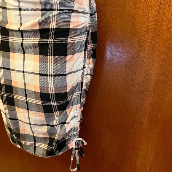 J for Justify Pink, White and Black Plaid Pattern Dress with Sinch Side - Picture 8 of 14